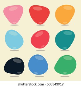 colorful speech bubbles vector illustration set