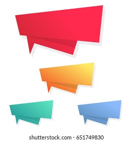 Colorful speech bubbles, vector illustration