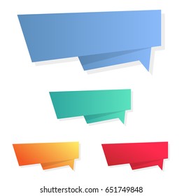 Burbujas de voz coloridas, ilustración vectorial