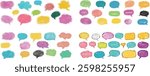 Colorful Speech Bubbles Vector Set on White Background