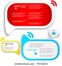 Colorful speech frame for text