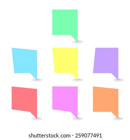 colorful speech icon set