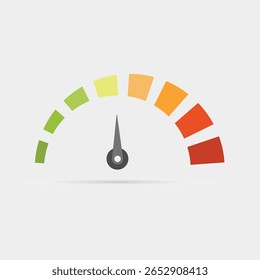 Farbiger Tacho Symbol Infografik Vektordesign