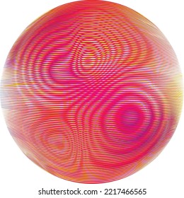 Colorful sphere . Lines constructed transparent sphere .Vector  .Technology sphere Logo . 3d design element . Abstract holographic circle .