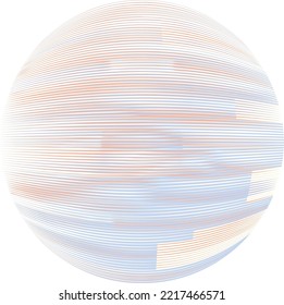Colorful sphere . Lines constructed transparent sphere .Vector  .Technology sphere Logo . 3d design element . Abstract holographic circle .