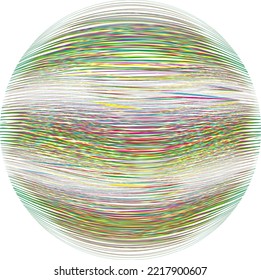 Colorful sphere . Lines constructed transparent sphere .Vector  .Technology sphere Logo . 3d design element . Abstract holographic circle .