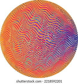 Colorful sphere . Lines constructed transparent sphere .Vector  .Technology sphere Logo . 3d design element . Abstract holographic circle .