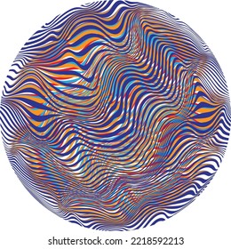 Esfera colorida. Líneas de esfera transparente construida .Vector .Logo de esfera tecnológica . 3 quinquies elemento de diseño. Resumen del círculo holográfico.