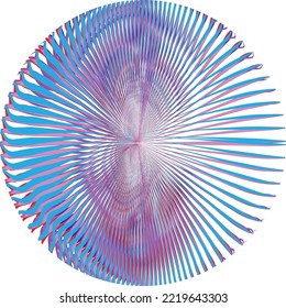 Esfera colorida. Líneas de esfera transparente construida .Vector .Logo de esfera tecnológica . 3 quinquies elemento de diseño. Resumen del círculo holográfico.