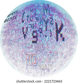 Colorful sphere . Lines constructed transparent sphere .Vector  .Technology sphere Logo . 3d design element . Abstract holographic circle .