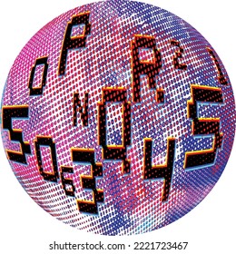 Esfera colorida. Líneas de esfera transparente construida .Vector .Logo de esfera tecnológica . 3 quinquies elemento de diseño. Resumen del círculo holográfico.