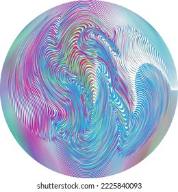 Colorful sphere . Lines constructed transparent sphere .Vector  .Technology sphere Logo . 3d design element . Abstract holographic circle .