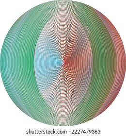 Colorful sphere . Lines constructed transparent sphere .Vector  .Technology sphere Logo . 3d design element . Abstract holographic circle .