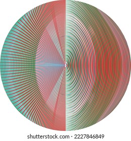 Colorful sphere . Lines constructed transparent sphere .Vector  .Technology sphere Logo . 3d design element . Abstract holographic circle .
