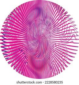 Colorful sphere . Lines constructed transparent sphere .Vector  .Technology sphere Logo . 3d design element . Abstract holographic circle .