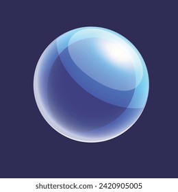 Colorful sphere set with glare. glass ball , oil , collagen, 3D gel spheres,   soap bubbles illustration