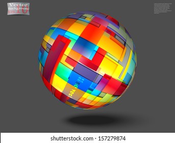 colorful sphere of the tapes