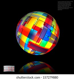 colorful sphere of the tapes