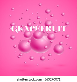 Colorful spheres floating, realistic vector illustration