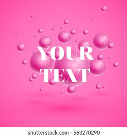Colorful spheres floating, realistic vector illustration