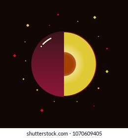 Colorful spherical vector fruits