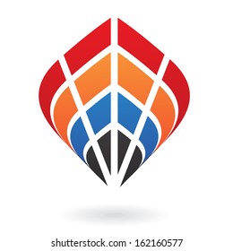 Colorful Spider Web Abstract Icon