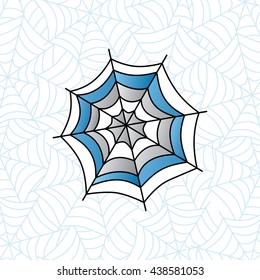colorful spider web art theme vector art illustration