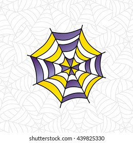 colorful spider web art theme vector art illustration