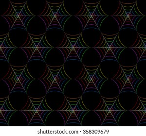 Colorful spider web pattern. illustration, vector eps10