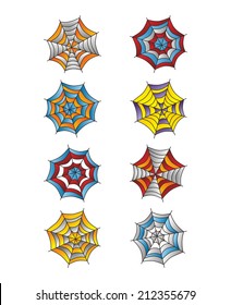 colorful spiderweb