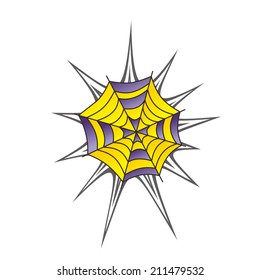 colorful spiderweb splash