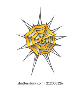 colorful spiderweb splash