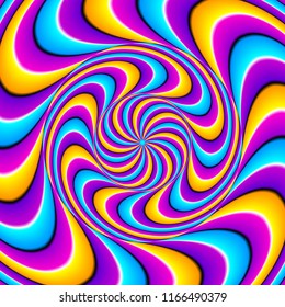 Colorful spin illusion.