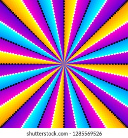 Colorful spin illusion.