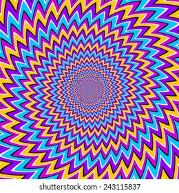 Colorful spin illusion