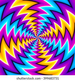 Colorful spin illusion