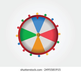 colorful Spin Wheel vector on white isolated