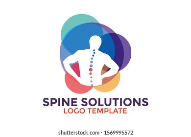 colorful Spine logo vector, 	
Chiropractic Logo Template Simple Design