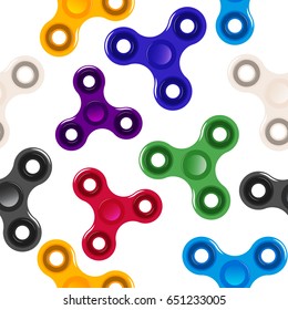 A colorful spinner or a fidget spinner pattern with a white background