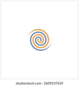 Colorful Spiral Arrow Logo Design Concept