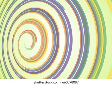 Colorful spiral background. Bright abstract spiral for background or design. Vector illustration.