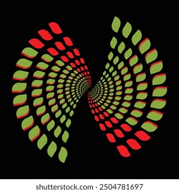 Farbiger Spiralkreis Flacher Designhintergrund