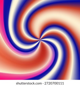 Fondo colorido del gradiente espiral con el movimiento dinámico del remolino, las ondas radiales vibrantes, y la energía Abstractas moderna