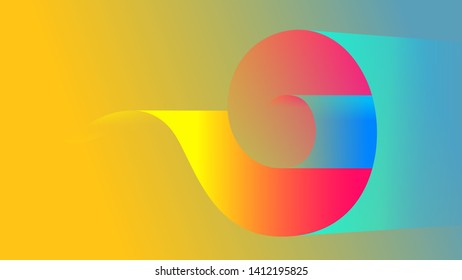 Colorful spiral motion wave abstract vector background