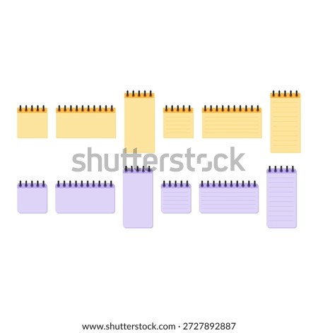 Colorful Spiral Notebook Note Paper Set