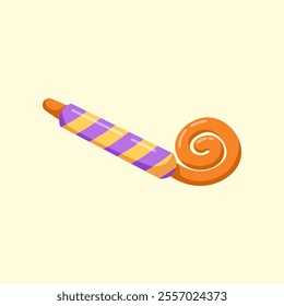 Colorful Spiral Party Blower Illustration