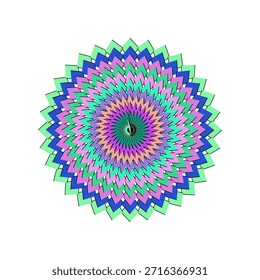 Espiral colorido, patrón, mandala geométrico