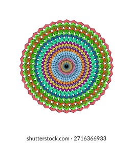 Espiral colorido, patrón, mandala geométrico