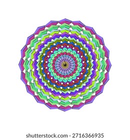 Espiral colorida, padrão , mandala geométrica