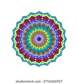 Espiral colorido, patrón, mandala geométrico